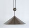 Grande Lampe à Suspension Counter Balance Keos en Nickel Plaqué par Florian Schulz, 1970s 1