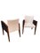 Set of Art Deco White Boucle Fabric & Black Velvet Armchairs 8