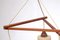 Triangle Teak Hanging Lamp, 1960s, Image 4