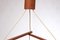 Triangle Teak Hanging Lamp, 1960s, Image 3