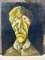 Alain Rigollier, Cubist Portrait, Oil on Wood, 1990s, Image 4