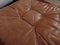 Set of Leather & Steel Pouf from Saporiti Italia, 1960s 3