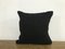 Vintage Black Hemp Cushion Cover, 1950s 1