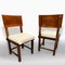 Art Deco Walnut Dining Chairs, 1930s, Set of 4 3
