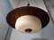 Deckenlampe aus Finely Steam-Bent Teak & Opalglas von Goffredo Reggiani für Reggiani, 1960er 2