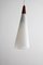 Trumpet Pendant Lamp in Opal Glass from Fog & Mørup, 1980s 3