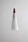 Trumpet Pendant Lamp in Opal Glass from Fog & Mørup, 1980s 1
