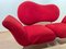 Postmodernes wandelbares Sofa aus rotem Stoff, Bonaldo zugeschrieben, Italien, 1980er 14