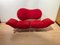 Postmodernes wandelbares Sofa aus rotem Stoff, Bonaldo zugeschrieben, Italien, 1980er 7