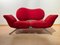 Postmodernes wandelbares Sofa aus rotem Stoff, Bonaldo zugeschrieben, Italien, 1980er 3