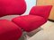 Postmodernes wandelbares Sofa aus rotem Stoff, Bonaldo zugeschrieben, Italien, 1980er 16
