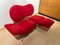 Postmodernes wandelbares Sofa aus rotem Stoff, Bonaldo zugeschrieben, Italien, 1980er 11