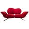 Postmodernes wandelbares Sofa aus rotem Stoff, Bonaldo zugeschrieben, Italien, 1980er 1