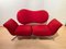 Postmodernes wandelbares Sofa aus rotem Stoff, Bonaldo zugeschrieben, Italien, 1980er 2