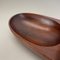 Large Teak Bowl with Brass and Leather Handle attributed to Carl Auböck, Austria, 1950s 11
