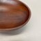 Large Teak Bowl with Brass and Leather Handle attributed to Carl Auböck, Austria, 1950s 8