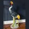 Scultura in porcellana raffigurante un uccello gru, Italia, anni '70, Immagine 1
