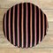 Modern Pink and Yellow Striped Black Velvet Pouf, 2000s, Image 7