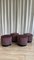 Modern Pink and Yellow Striped Black Velvet Pouf, 2000s, Image 11