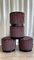 Modern Pink and Yellow Striped Black Velvet Pouf, 2000s, Image 12