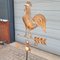 Kupferne Wetterfahne mit Hahn-Wind-Ornament 3