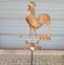 Kupferne Wetterfahne mit Hahn-Wind-Ornament 1