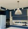 Lampada da soffitto grande in vetro prismatico realizzata da Holophane, Immagine 4