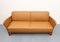 Cognac Leder Schlafsofa, 1950er 3