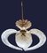 Lámpara de techo Mid-Century de cristal de Murano de Barovier & Toso, años 40, Imagen 6
