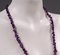 Collar vintage de piedras preciosas con cuarzo amatista violeta, años 80, Imagen 7
