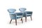 Set of Danish Easy Chairs in Teak & Mohair 1950s 2