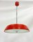 Lampada da soffitto Mid-Century rossa di Josef Hurka per Napako, anni '60, Immagine 1
