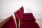 Vintage Italian Rosewood and Velvet Chairs, 1960s, Set of 4, Image 7