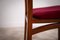 Vintage Italian Rosewood and Velvet Chairs, 1960s, Set of 4, Image 10