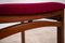 Vintage Italian Rosewood and Velvet Chairs, 1960s, Set of 4, Image 11