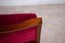 Vintage Italian Rosewood and Velvet Chairs, 1960s, Set of 4, Image 8