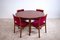 Vintage Italian Rosewood and Velvet Chairs, 1960s, Set of 4, Image 14