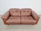 Vintage DS101 Zwei-Sitzer Ledersofa von de Sede, 1970er 14