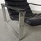 Mid-Century Black Leather Pulkka Chair by Ilmari Lappalainen for Asko, 1960s, Image 17