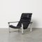 Mid-Century Black Leather Pulkka Chair by Ilmari Lappalainen for Asko, 1960s, Image 1