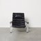 Mid-Century Black Leather Pulkka Chair by Ilmari Lappalainen for Asko, 1960s, Image 9