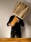 Brutalistische Skulpturale Mid-Century-Modern Tischlampe aus Holz, Frankreich, 1970er 3