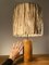 Brutalistische Skulpturale Mid-Century-Modern Tischlampe aus Holz, Frankreich, 1970er 7