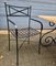 Set da giardino antico in ferro battuto con sedie, Francia, set di 5, Immagine 7