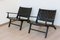 Schwarze Modell Hollywood Niedrige Ledersessel von Olivier De Schrijver, 1990er, 2er Set 1