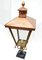 Antique Victorian Classic Copper Pillar Lamp Lantern on Base Outdoor Lamp, Image 3