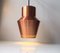 Danish Solid Copper Pendant Lamp from Fog & Morup, 1960s 3