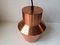 Danish Solid Copper Pendant Lamp from Fog & Morup, 1960s 6