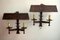 Mid-Century Brutalist Patinated Iron Wall Lights, 1960s, Set of 2, Image 3