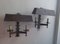 Mid-Century Brutalist Patinated Iron Wall Lights, 1960s, Set of 2, Image 1